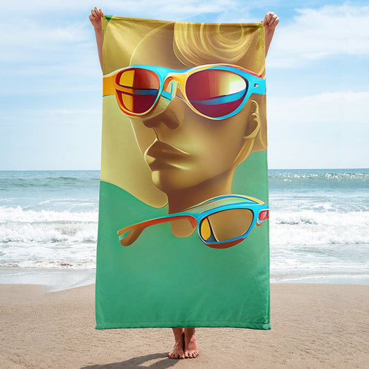 Retro Cool Blue - Beach Towel - iSAW Company