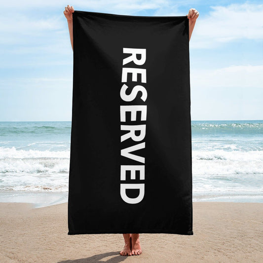 Reserved Black Beach Towel - iSAW Company