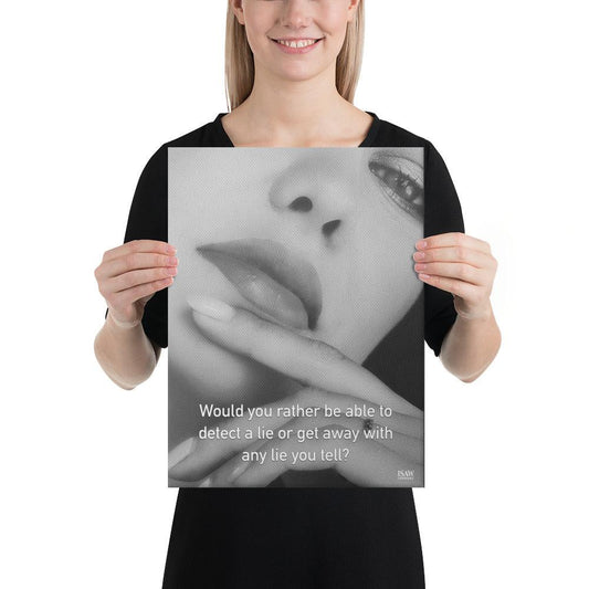 Detect A Lie or Get Away With Any Lie - Canvas Print - iSAW Company