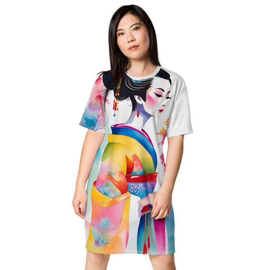 Geisha Girl - Womens T-Shirt Dress - iSAW Company