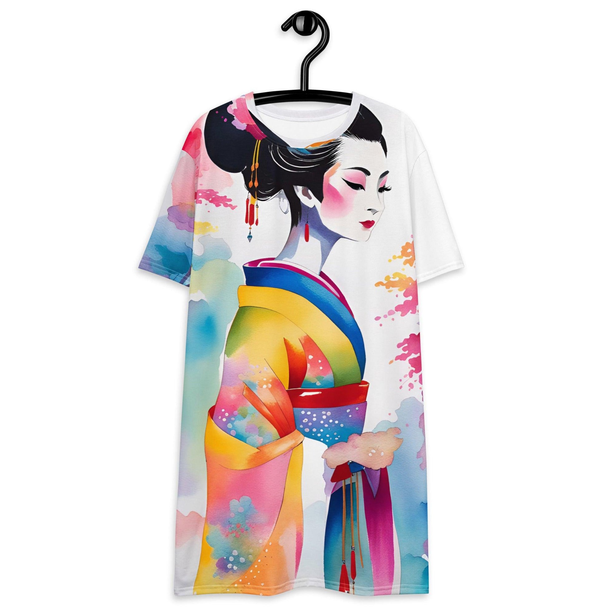 Geisha Girl - Womens T-Shirt Dress - iSAW Company