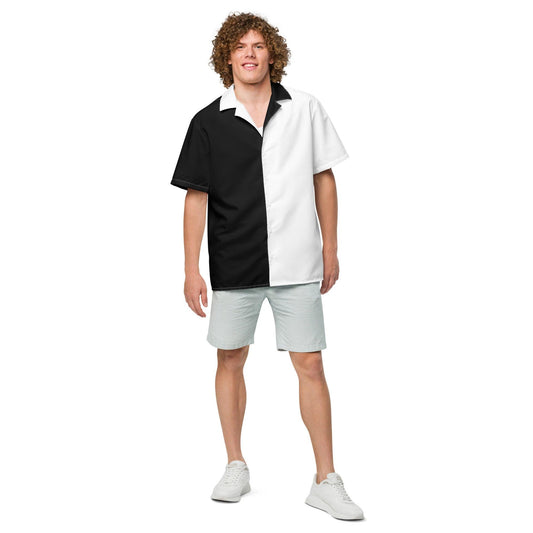 Half Black Half White - Unisex Button Shirt - iSAW Company
