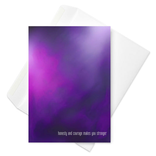 Honesty And Courage Makes You Stronger - Note Card - iSAW Company