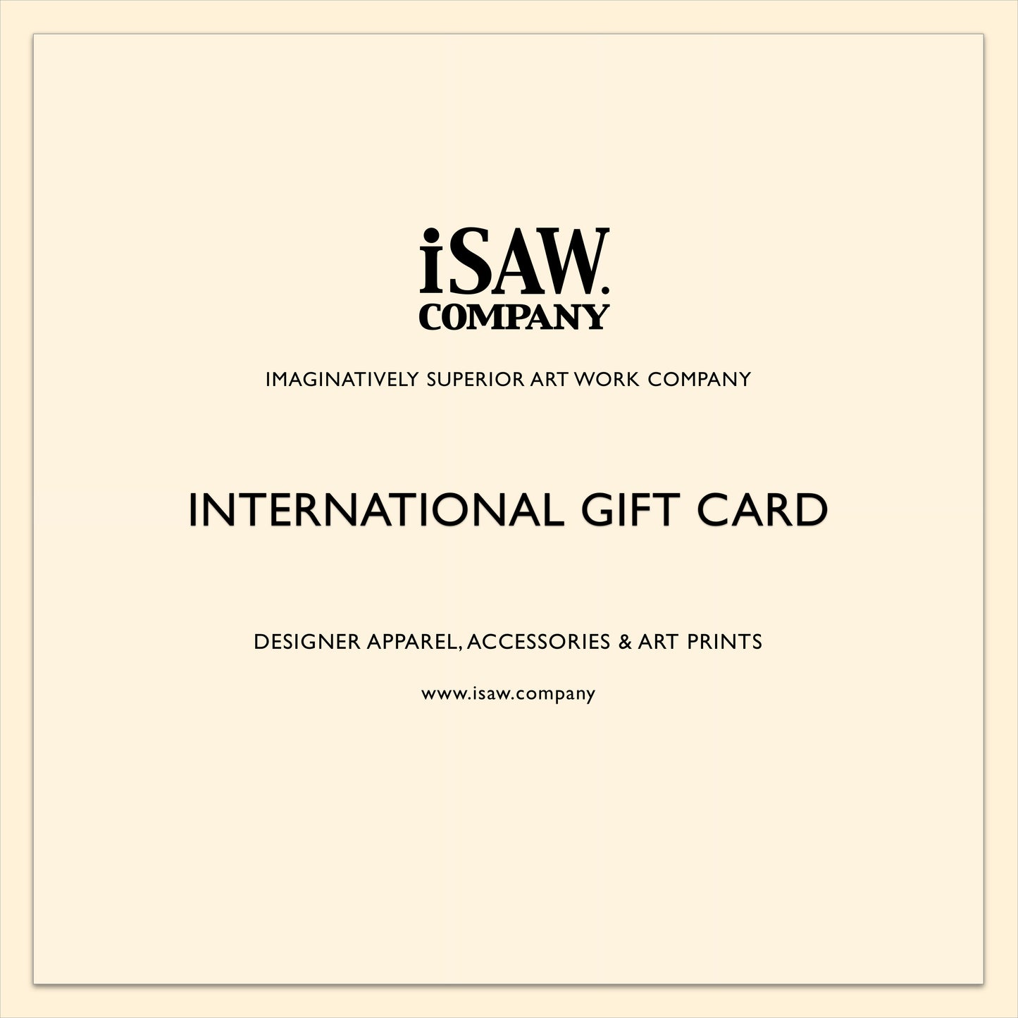 iSAW Company Gift Card
