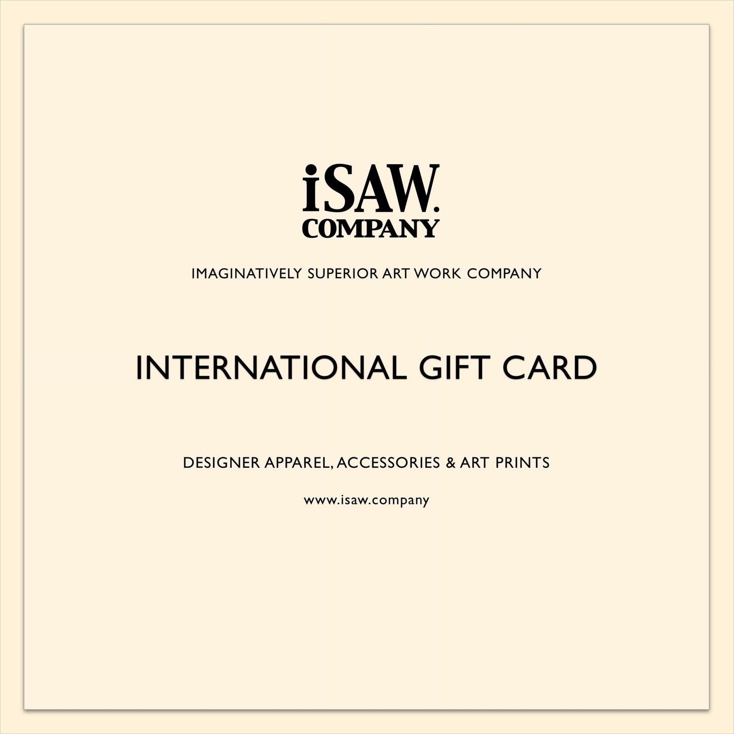 iSAW Company Gift Card