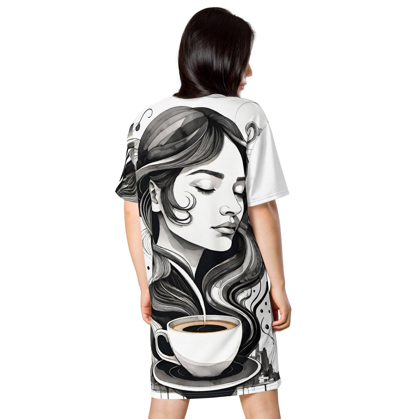 Love Coffee - Womens T-Shirt Dress - iSAW Company