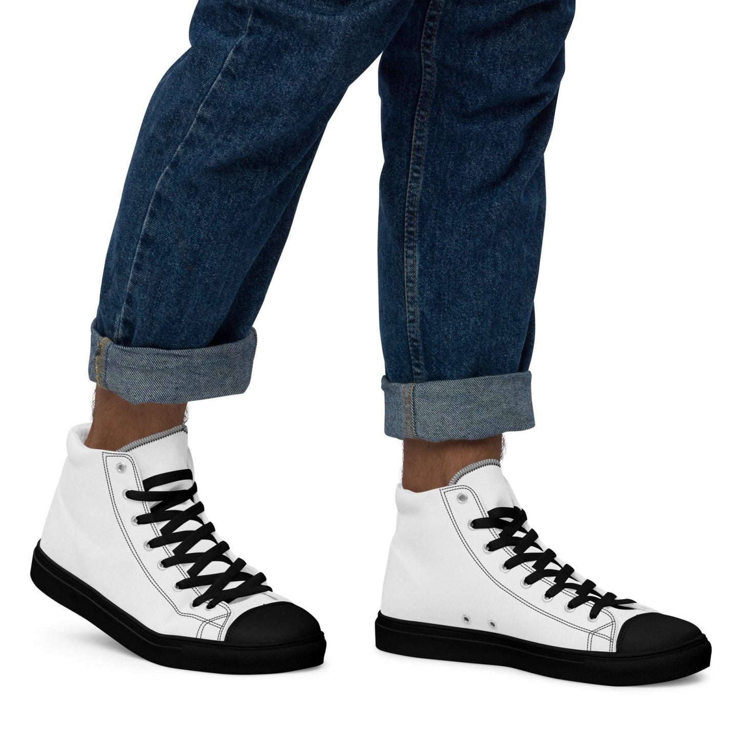 iSAW Mens White High - Top Canvas Shoes - iSAW Company