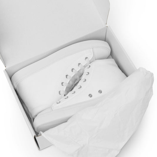 iSAW Mens White High - Top Canvas Shoes - iSAW Company
