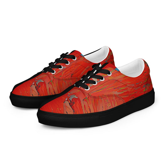 Half Black Half Hónghǎi - Mens Lace-Up Canvas Shoes - iSAW Company