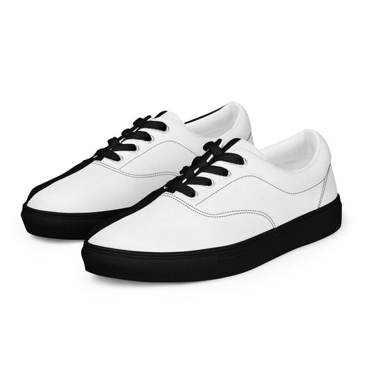 Half Black Half White - Mens Lace-Up Canvas Shoes - iSAW Company