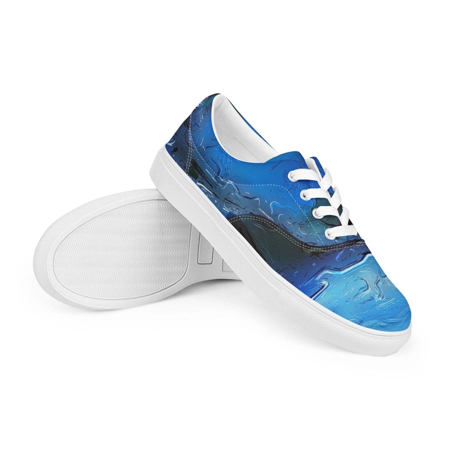 A Drop In The Ocean - Mens Lace-Up Canvas Shoes - iSAW Company