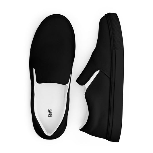 iSAW Mens Black Slip-On Canvas Shoes - iSAW Company