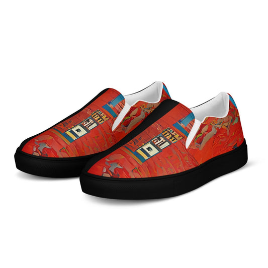 Half Black Half Hónghǎi - Mens Slip-On Canvas Shoes - iSAW Company
