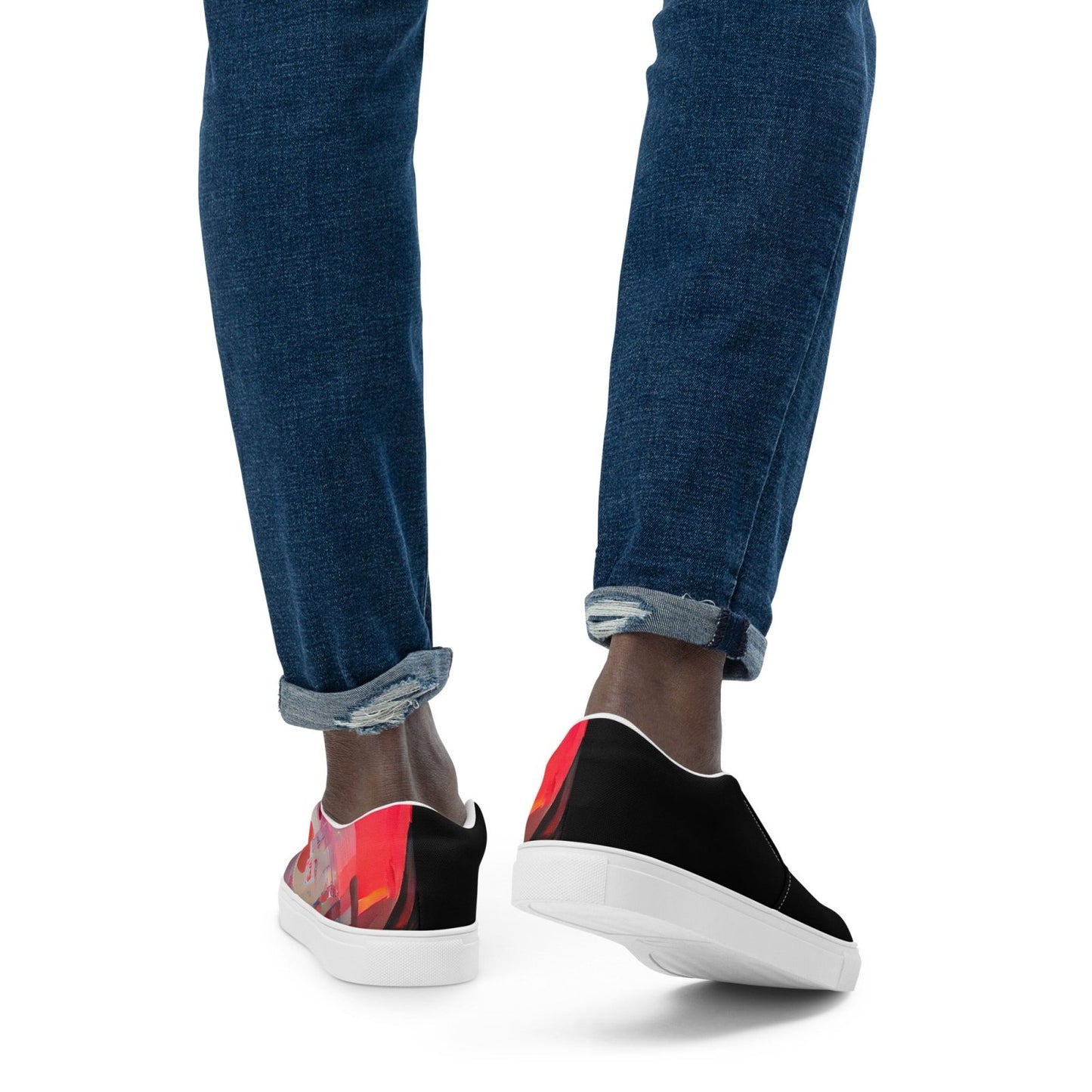 Half Black Half Báijiǔ - Mens Slip-On Canvas Shoes - iSAW Company