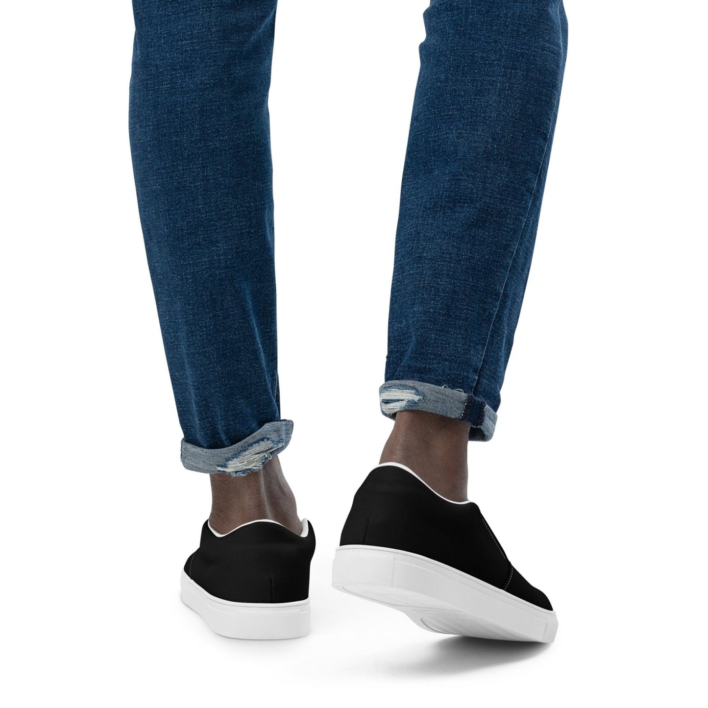 iSAW Mens Black Slip-On Canvas Shoes - iSAW Company
