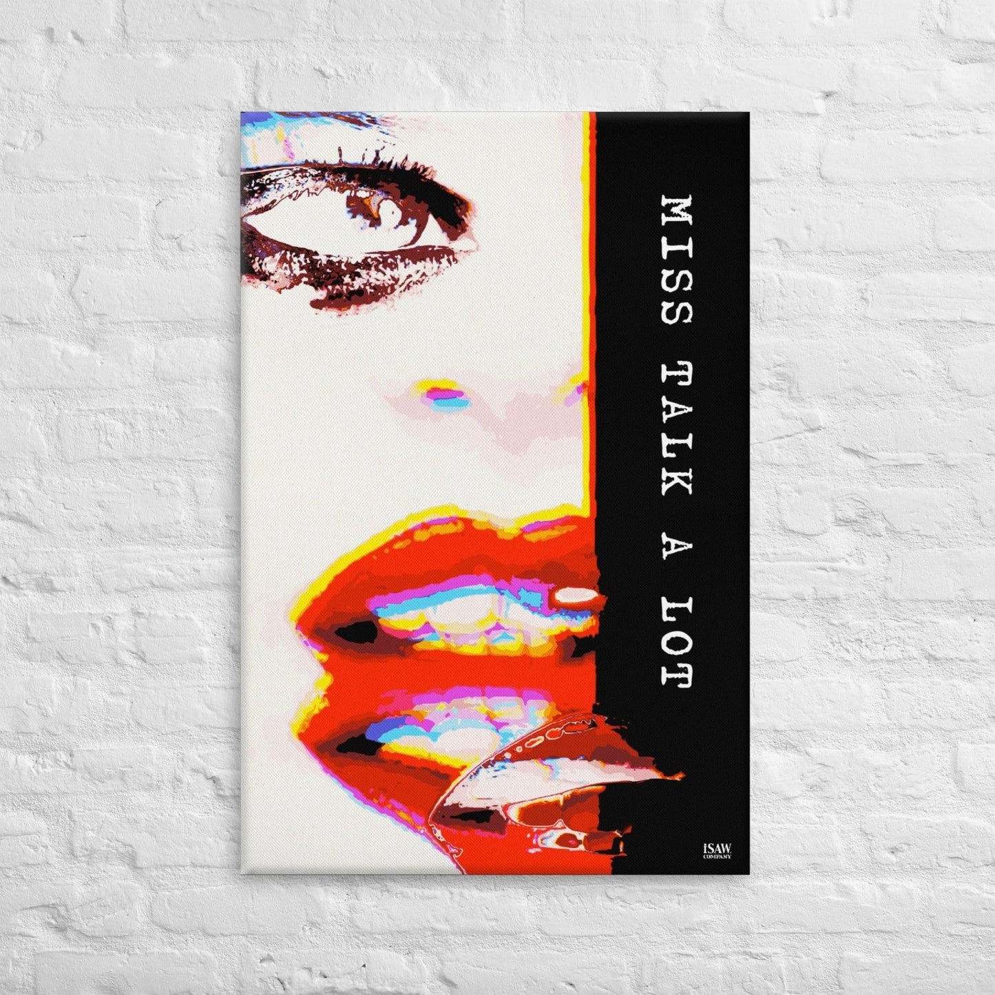 Miss Talk A Lot - Canvas Print - iSAW Company