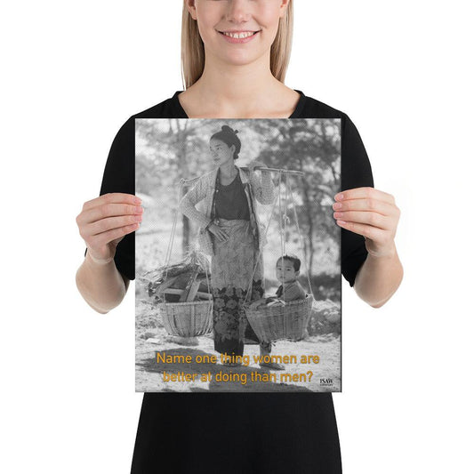Name One Thing Women Are Better At Doing Than Men - Canvas Print - iSAW Company