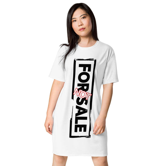 Not For Sale Black Stamp - Womens T-Shirt Dress - iSAW Company