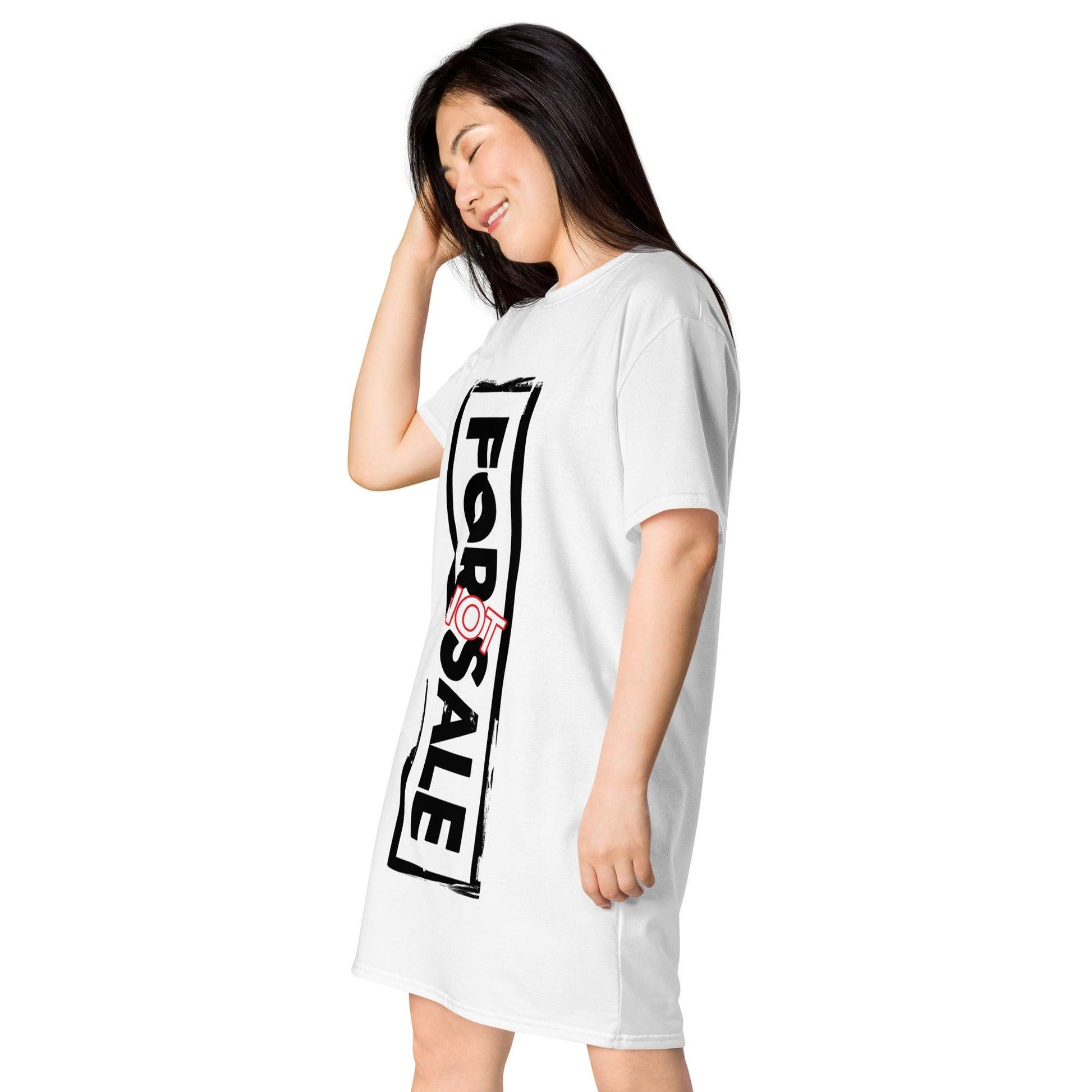 Not For Sale Black Stamp - Womens T-Shirt Dress - iSAW Company