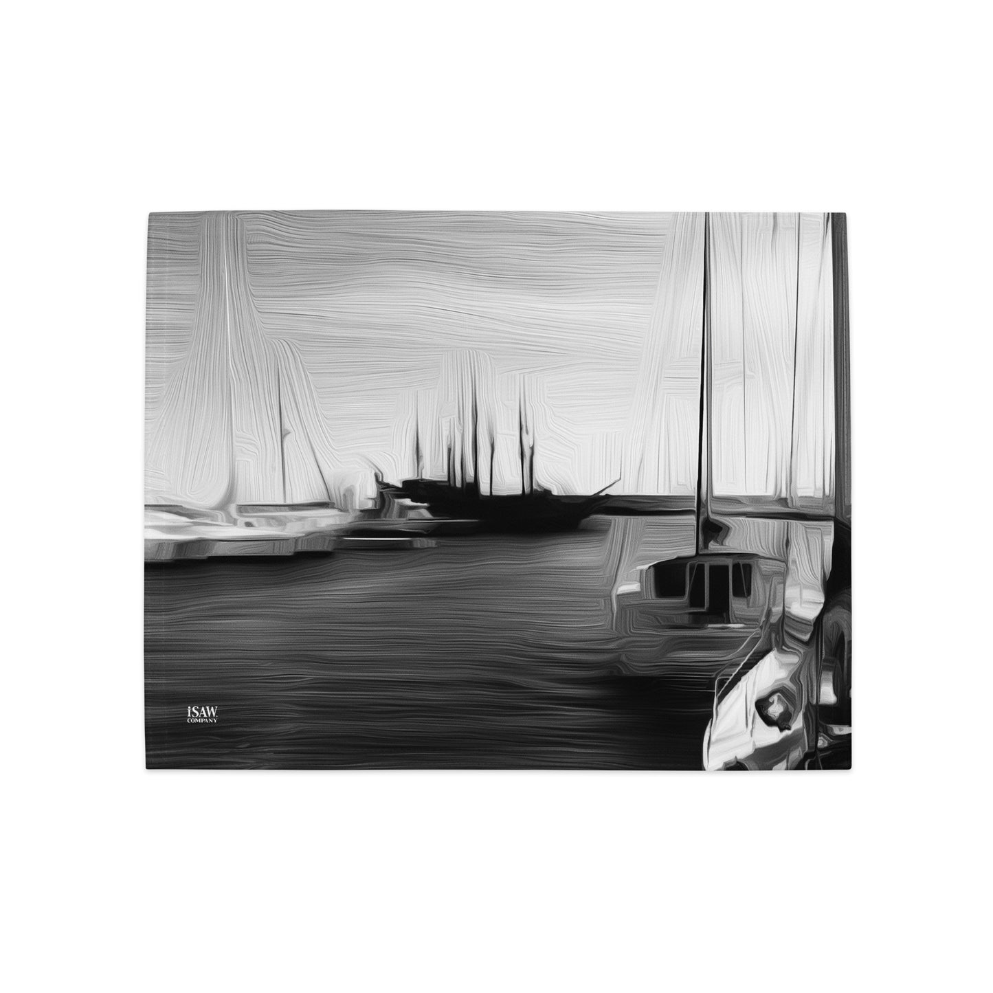 The Sleeping Yachts (at Night) - Placemat Set - iSAW Company