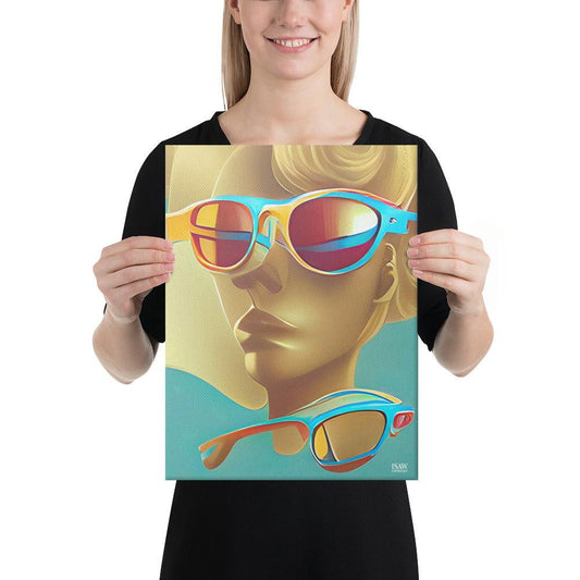 Retro Cool Blue - Canvas Print - iSAW Company