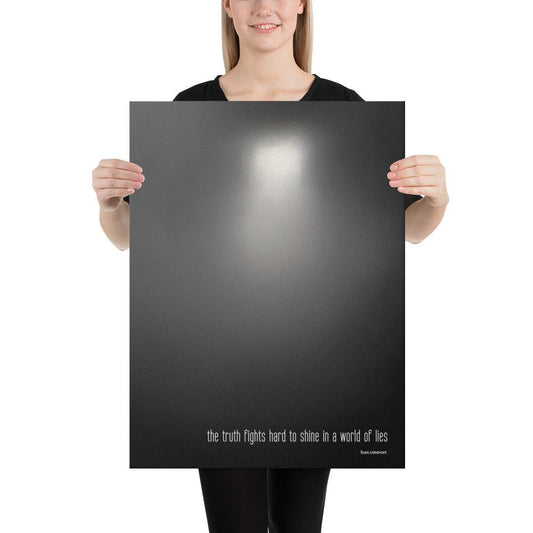 The Truth Fights Hard To Shine In A World Of Lies - Canvas Print - iSAW Company