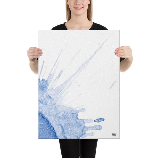 Watercolour Blue Splash - Canvas Print - iSAW Company