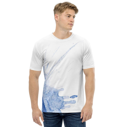 Watercolour Blue Splash - Mens T-Shirt - iSAW Company