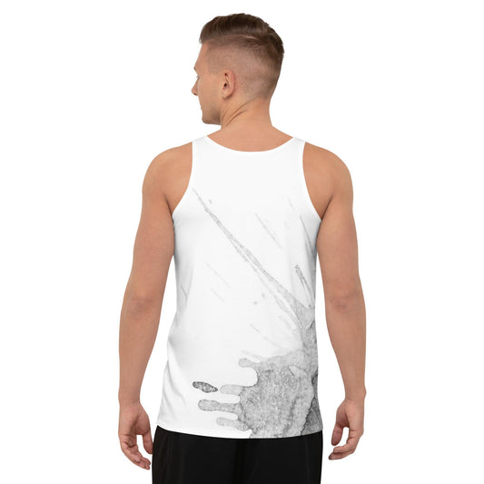 Watercolour Grey Splash - Mens Tank Top - iSAW Company