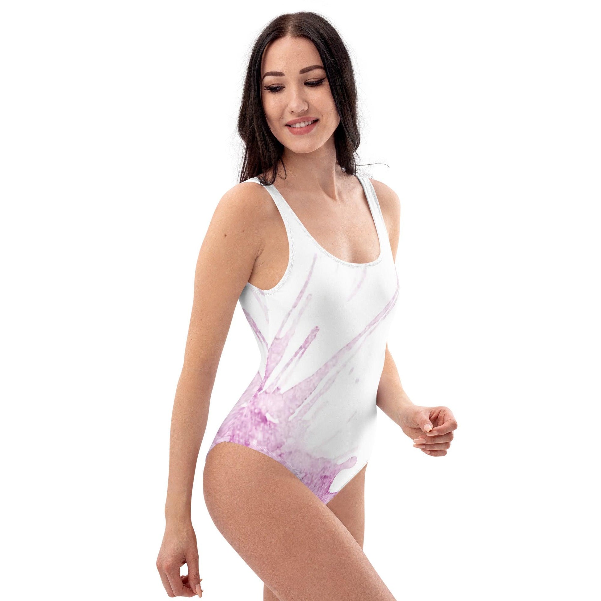 Watercolour Pink Splash - Womens One-Piece Swimsuit - iSAW Company