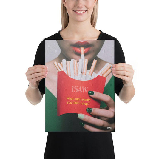 What Habit Would You Like To Stop - Canvas Print - iSAW Company