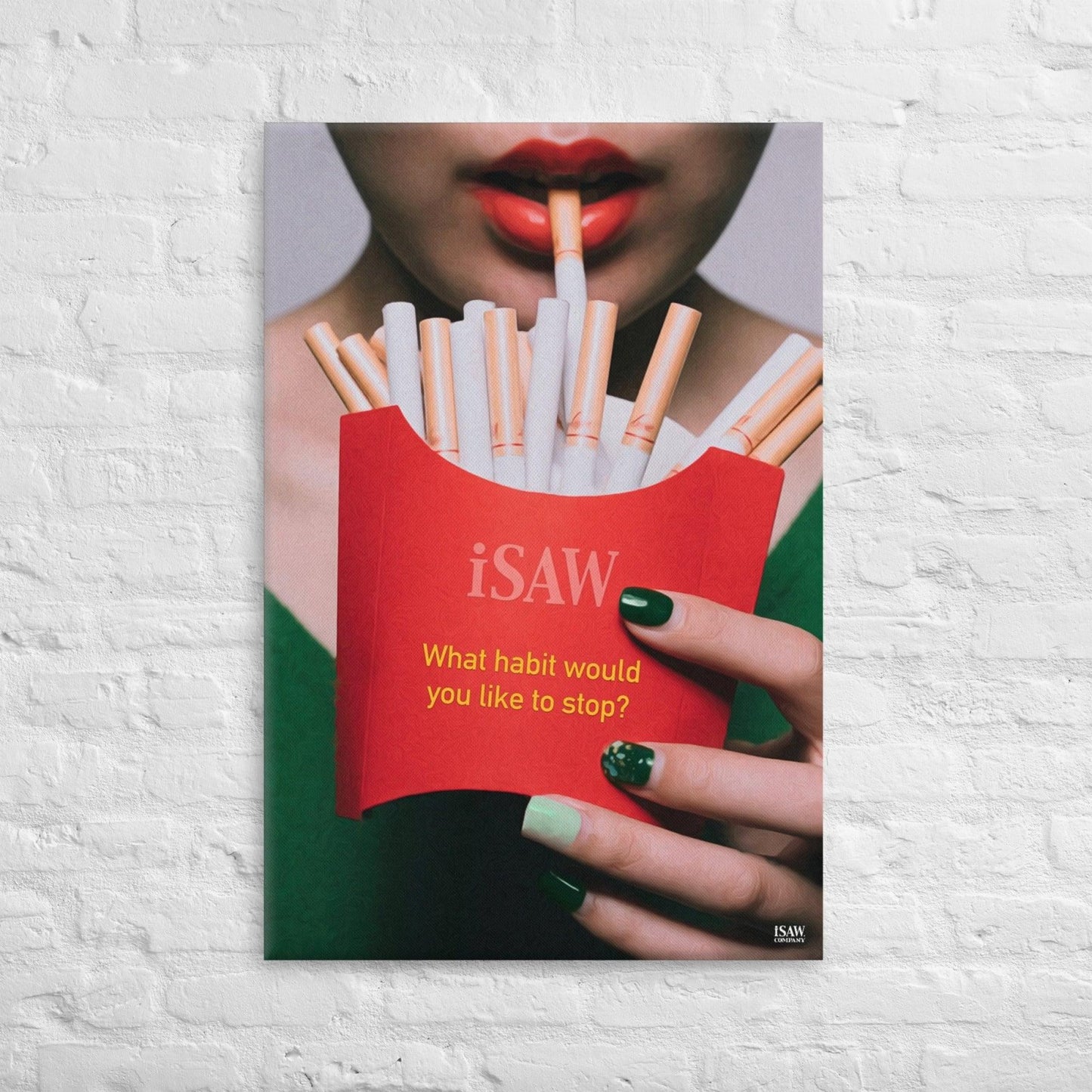 What Habit Would You Like To Stop - Canvas Print - iSAW Company