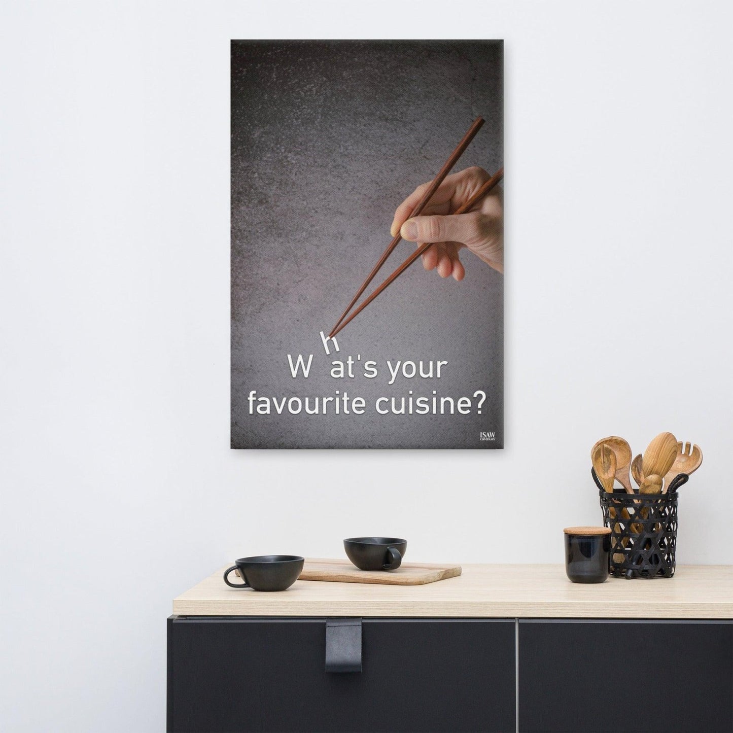 What's Your Favourite Cuisine - Canvas Print - iSAW Company