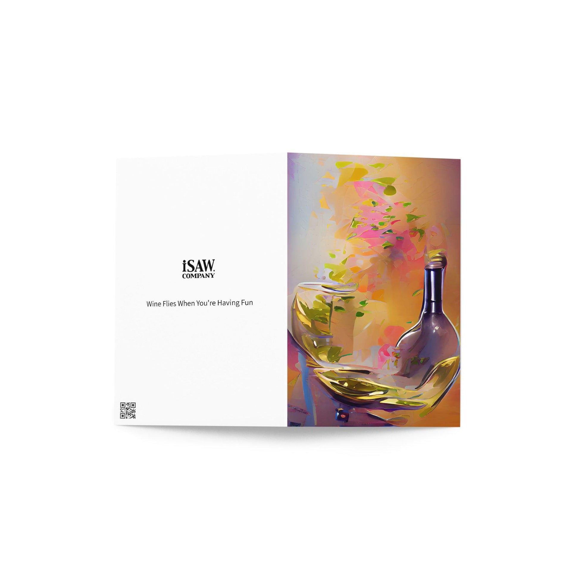 Wine Flies When You’re Having Fun - Note Card - iSAW Company