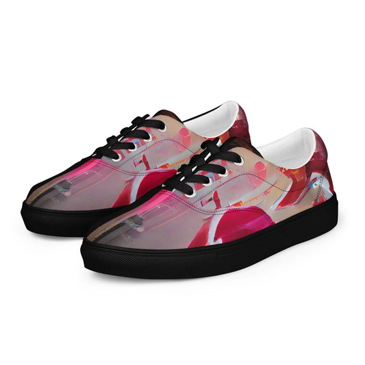 Half Black Half Báijiǔ - Womens Lace-Up Canvas Shoes - iSAW Company