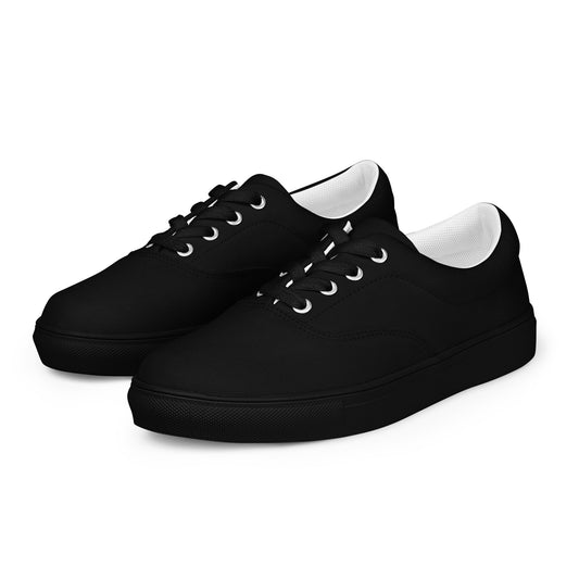 iSAW Womens Black Lace - Up Canvas Shoes - iSAW Company