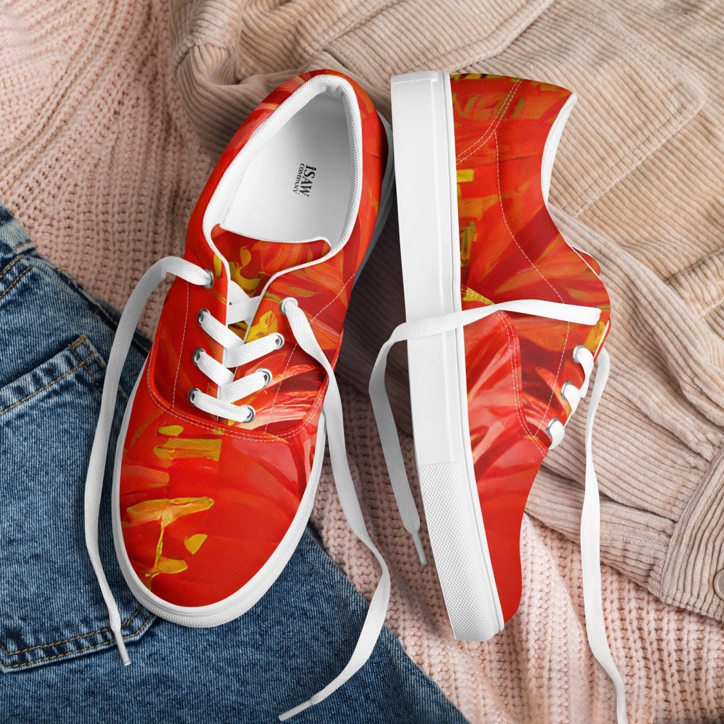 Qízhì - Womens Lace-Up Canvas Shoes - iSAW Company