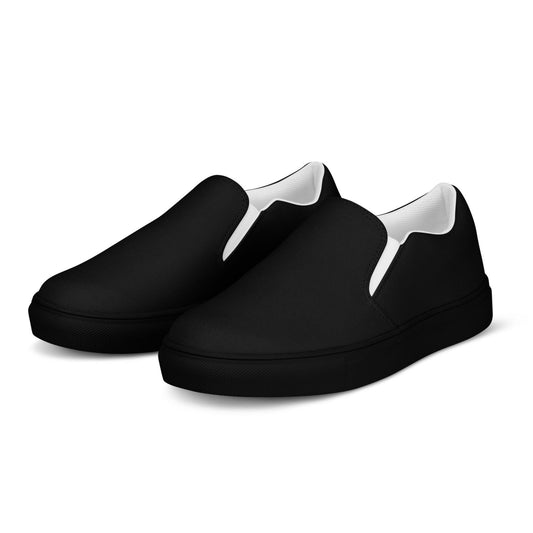 iSAW Womens Black Slip-On Canvas Shoes - iSAW Company
