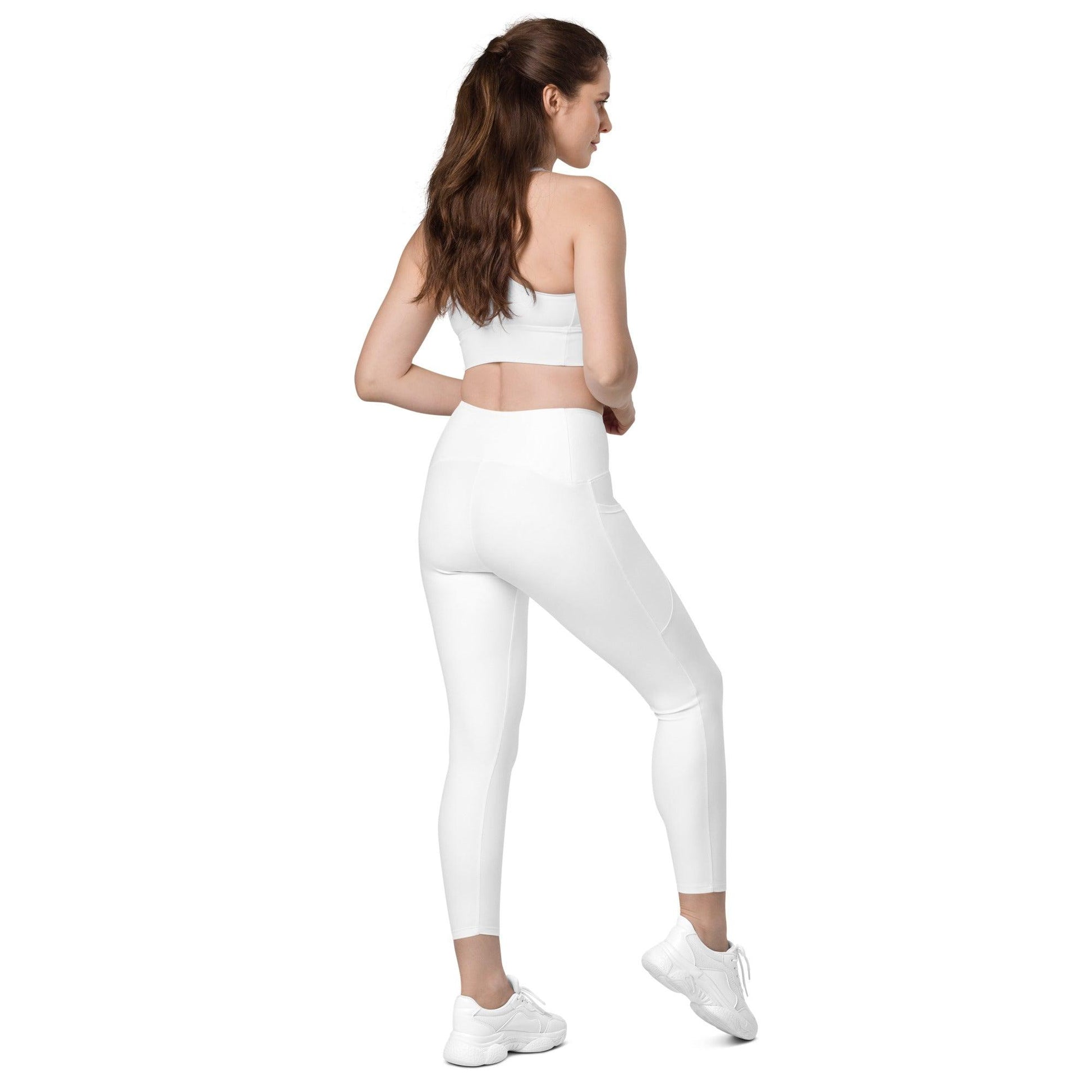 iSAW Womens White Leggings with Pockets - iSAW Company