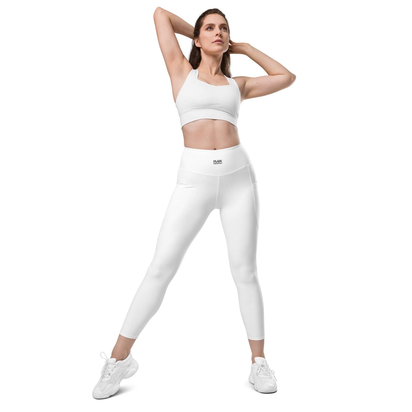 iSAW Womens White Leggings with Pockets - iSAW Company