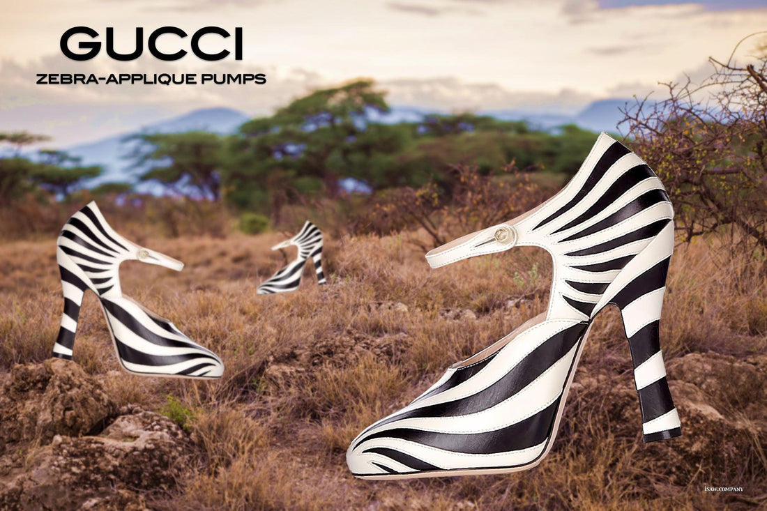 Gucci Zebra-Applique Pumps - iSAW Company