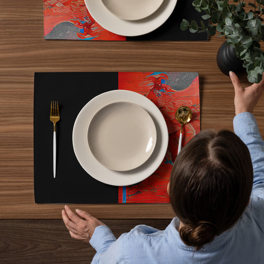 Half Black Half Hónghǎi - Placemat Set - iSAW Company