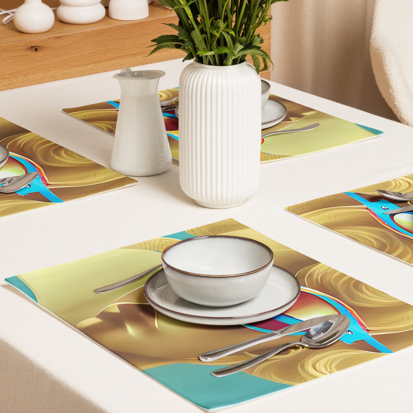 Retro Cool Blue - Placemat Set - iSAW Company