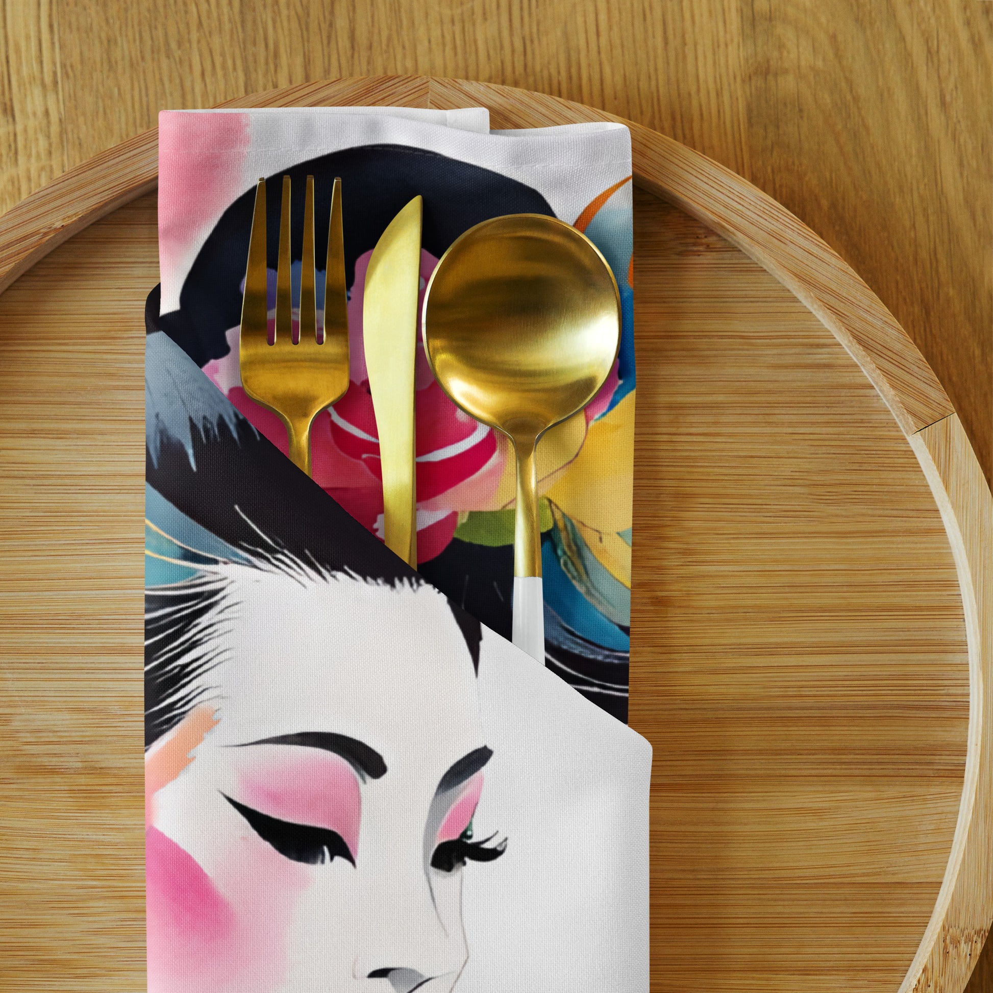 Geisha Girl - Cloth Napkin Set - iSAW Company