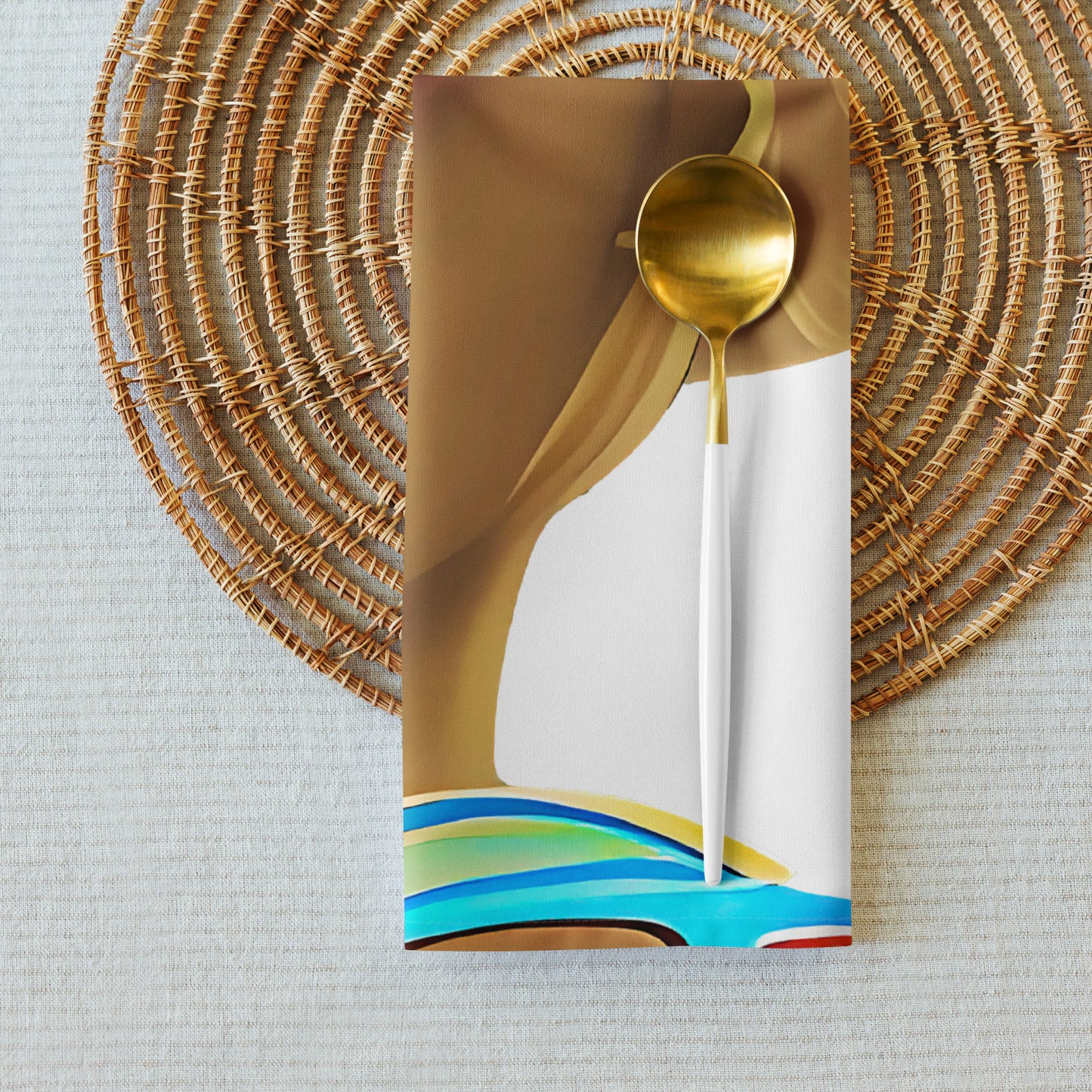 Retro Cool White - Cloth Napkin Set - iSAW Company