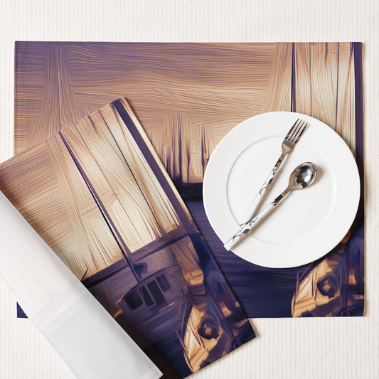 The Sleeping Yachts (at Sunset) - Placemat Set - iSAW Company