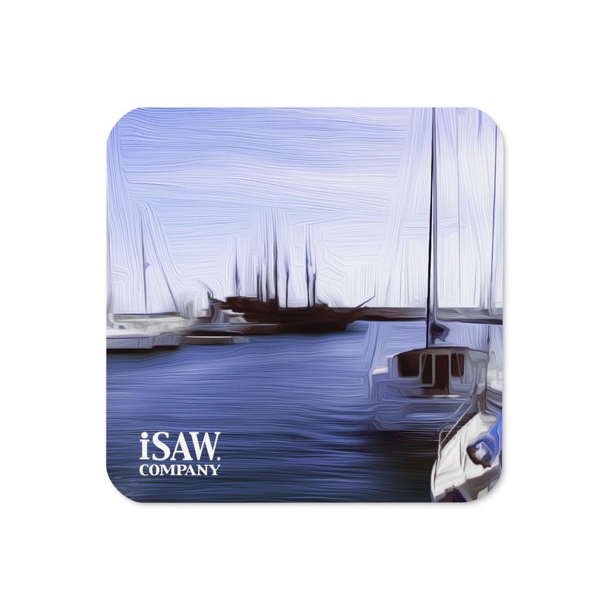 The Sleeping Yachts (at Afternoon) - Cork Back Coaster - iSAW Company
