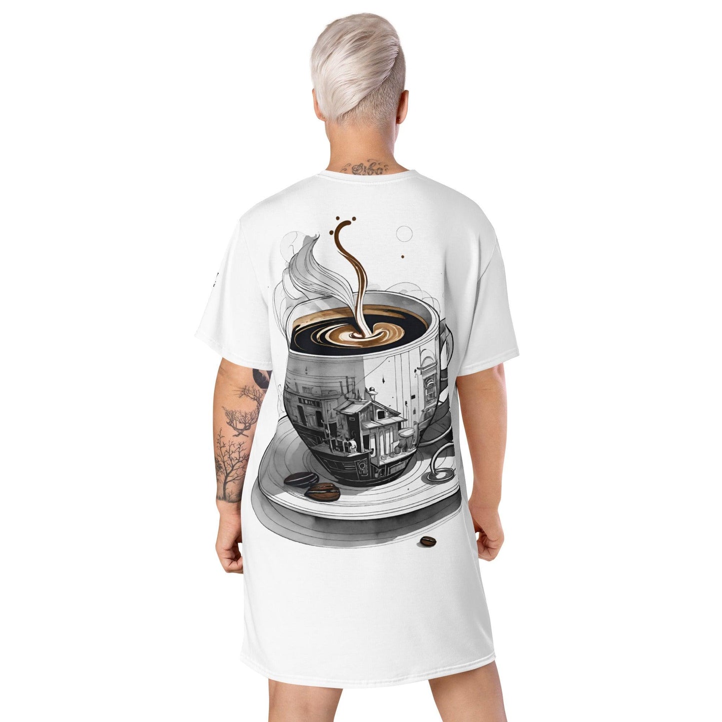 American Coffee - Womens T-Shirt Dress - iSAW Company