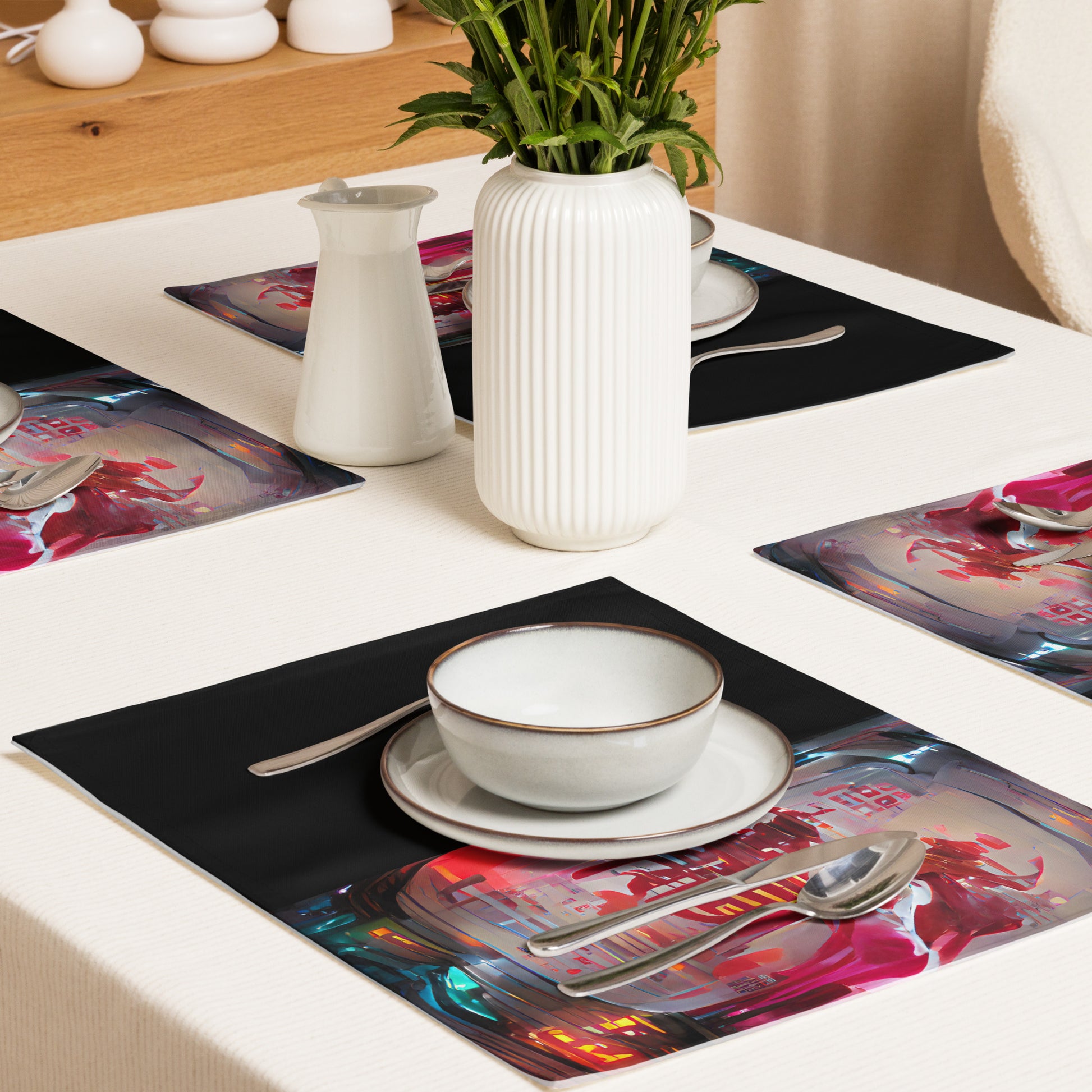 Half Black Half Báijiǔ - Placemat Set - iSAW Company