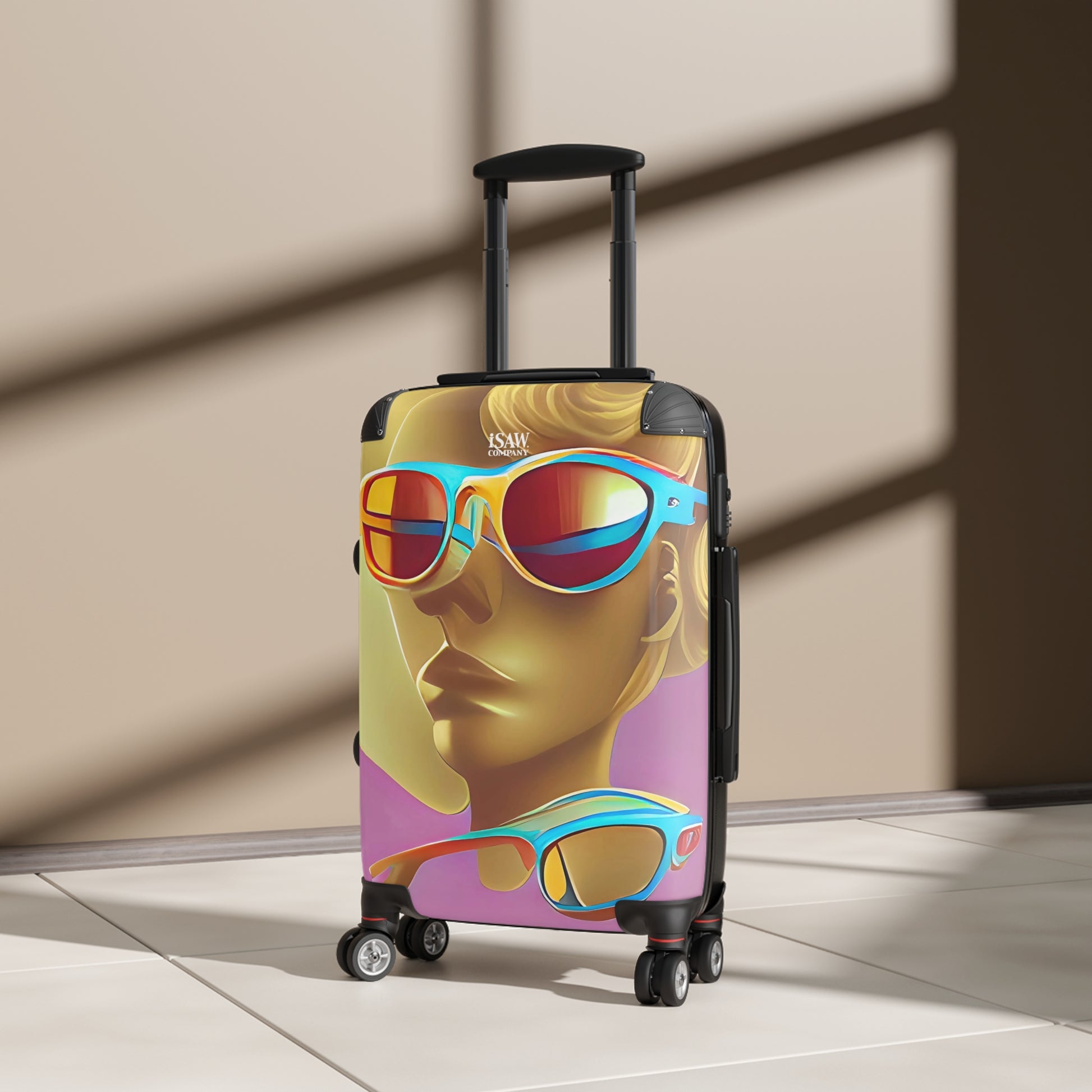 Retro Cool Pink - Hard - Shell Suitcase - iSAW Company